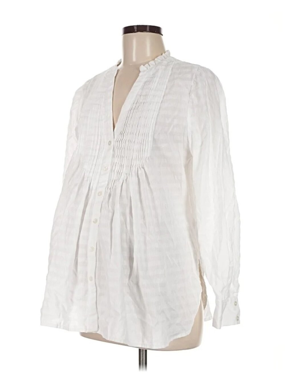 The Nines by HATCH Maternity Long Sleeve V-Neck Shirt (Large, Maternity)